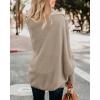 imageImily Bela Womens Kimono Batwing Cable Knitted Slouchy Oversized Wrap Cardigan SweaterKhaki