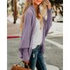 imageImily Bela Womens Kimono Batwing Cable Knitted Slouchy Oversized Wrap Cardigan SweaterPurple