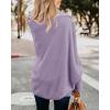 imageImily Bela Womens Kimono Batwing Cable Knitted Slouchy Oversized Wrap Cardigan SweaterPurple