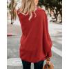 imageImily Bela Womens Kimono Batwing Cable Knitted Slouchy Oversized Wrap Cardigan SweaterRed  Orange