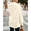 imageImily Bela Womens Kimono Batwing Cable Knitted Slouchy Oversized Wrap Cardigan SweaterWhite