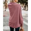 imageImily Bela Womens Kimono Batwing Cable Knitted Slouchy Oversized Wrap Cardigan SweaterZ3red Bean Paste