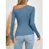 imageImily Bela Womens Off Shoulder Tops Long Sleeve Going Out Y2K Asymmetrical ShirtsBlue