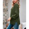 imageImily Bela Womens Oversized Tunic Sweaters Fall Slouchy Long Sleeve Ribbed Knit Side Slit Pullover JumperArmy Green