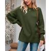 imageImily Bela Womens Oversized Tunic Sweaters Fall Slouchy Long Sleeve Ribbed Knit Side Slit Pullover JumperArmy Green