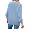 imageImily Bela Womens Oversized Tunic Sweaters Fall Slouchy Long Sleeve Ribbed Knit Side Slit Pullover JumperBlue