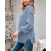 imageImily Bela Womens Oversized Tunic Sweaters Fall Slouchy Long Sleeve Ribbed Knit Side Slit Pullover JumperBlue
