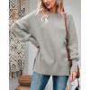 imageImily Bela Womens Oversized Tunic Sweaters Fall Slouchy Long Sleeve Ribbed Knit Side Slit Pullover JumperGrey