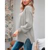 imageImily Bela Womens Oversized Tunic Sweaters Fall Slouchy Long Sleeve Ribbed Knit Side Slit Pullover JumperGrey