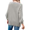 imageImily Bela Womens Oversized Tunic Sweaters Fall Slouchy Long Sleeve Ribbed Knit Side Slit Pullover JumperGrey