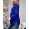 imageImily Bela Womens Oversized Tunic Sweaters Fall Slouchy Long Sleeve Ribbed Knit Side Slit Pullover JumperNavy Blue