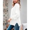 imageImily Bela Womens Oversized Tunic Sweaters Fall Slouchy Long Sleeve Ribbed Knit Side Slit Pullover JumperWhite