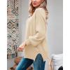 imageImily Bela Womens Oversized Tunic Sweaters Fall Slouchy Long Sleeve Ribbed Knit Side Slit Pullover JumperZ2apricot