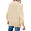imageImily Bela Womens Oversized Tunic Sweaters Fall Slouchy Long Sleeve Ribbed Knit Side Slit Pullover JumperZ2apricot