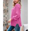 imageImily Bela Womens Oversized Tunic Sweaters Fall Slouchy Long Sleeve Ribbed Knit Side Slit Pullover JumperZ2hot Pink
