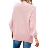 imageImily Bela Womens Oversized Tunic Sweaters Fall Slouchy Long Sleeve Ribbed Knit Side Slit Pullover JumperZ2pink