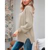 imageImily Bela Womens Oversized Tunic Sweaters Fall Slouchy Long Sleeve Ribbed Knit Side Slit Pullover JumperZbeige