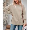 imageImily Bela Womens Oversized Tunic Sweaters Fall Slouchy Long Sleeve Ribbed Knit Side Slit Pullover JumperZbeige