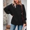 imageImily Bela Womens Oversized Tunic Sweaters Fall Slouchy Long Sleeve Ribbed Knit Side Slit Pullover JumperZblack