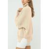 imageImily Bela Womens Tunic Sweater Fall Long Sleeve 14 Zip Pullover Sweaters Oversized Slouchy Ribbed Knit Sweatshirt with SlitApricot