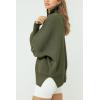 imageImily Bela Womens Tunic Sweater Fall Long Sleeve 14 Zip Pullover Sweaters Oversized Slouchy Ribbed Knit Sweatshirt with SlitArmy Green