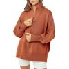 imageImily Bela Womens Tunic Sweater Fall Long Sleeve 14 Zip Pullover Sweaters Oversized Slouchy Ribbed Knit Sweatshirt with SlitOrange