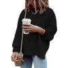 imageImily Bela Womens Oversized Tunic Sweaters Fall Slouchy Long Sleeve Ribbed Knit Side Slit Pullover JumperZblack