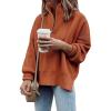 imageImily Bela Womens Tunic Sweater Fall Long Sleeve 14 Zip Pullover Sweaters Oversized Slouchy Ribbed Knit Sweatshirt with SlitOrange