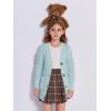 imageImily Bela Girls Sweaters Kids Open Front Button Down Knit Cardigans with PocketsBlue