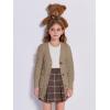 imageImily Bela Girls Sweaters Kids Open Front Button Down Knit Cardigans with PocketsKhaki