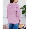 imageImily Bela Girls Sweaters Kids Open Front Button Down Knit Cardigans with PocketsPurple