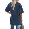 imageImily Bela Womens Oversized T Shirts Vintage Cotton Tees Crewneck Short Sleeve Washed Summer Tunic TopsWashed Blue