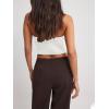imageImily Bela Womens Corset Tops Cropped Going Out Strapless Shirred Back Button Down Bustier Bodyshaper