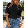 imageImily Bela Womens Ribbed Knit Crewneck Crop Tops Basic Slim Fit T Shirts Half Sleeve 2025 Summer Trendy Y2k TeeBlack