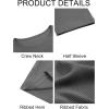 imageImily Bela Womens Ribbed Knit Crewneck Crop Tops Basic Slim Fit T Shirts Half Sleeve 2025 Summer Trendy Y2k TeeDark Grey