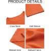 imageImily Bela Womens Ribbed Knit Crewneck Crop Tops Basic Slim Fit T Shirts Half Sleeve 2025 Summer Trendy Y2k TeeOrange