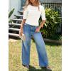 imageImily Bela Womens Ribbed Knit Crewneck Crop Tops Basic Slim Fit T Shirts Half Sleeve 2025 Summer Trendy Y2k TeeWhite