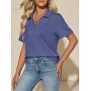 imageImily Bela Womens Short Sleeve Polo T Shirts V Neck Summer Casual Basic Tee TopsNavy