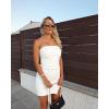 imageImily Bela Womens Strapless Bodycon Dresses Ribbed Knit Wedding Guest Dress Mini Skirts Going Out Tube Top Summer 2025White