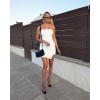 imageImily Bela Womens Strapless Bodycon Dresses Ribbed Knit Wedding Guest Dress Mini Skirts Going Out Tube Top Summer 2025White