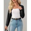 imageImily Bela Womens Summer Cropped Cardigan Casual Long Sleeve Knit Sweaters Open Front Bolero Shrugs for DressesBlack