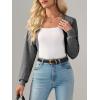 imageImily Bela Womens Summer Cropped Cardigan Casual Long Sleeve Knit Sweaters Open Front Bolero Shrugs for DressesDark Grey