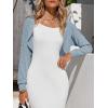 imageImily Bela Womens Summer Cropped Cardigan Casual Long Sleeve Knit Sweaters Open Front Bolero Shrugs for DressesLight Blue