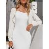 imageImily Bela Womens Summer Cropped Cardigan Casual Long Sleeve Knit Sweaters Open Front Bolero Shrugs for DressesWhite