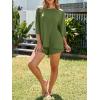 imageImily Bela Womens Two Piece Lounge Set 2025 Summer Casual Oversized Shirts Biker Shorts Matching Airport Travel OutfitArmy Green