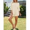 imageImily Bela Womens Two Piece Lounge Set 2025 Summer Casual Oversized Shirts Biker Shorts Matching Airport Travel OutfitBeige