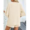 imageImily Bela Womens Two Piece Lounge Set 2025 Summer Casual Oversized Shirts Biker Shorts Matching Airport Travel OutfitBeige