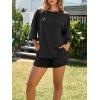 imageImily Bela Womens Two Piece Lounge Set 2025 Summer Casual Oversized Shirts Biker Shorts Matching Airport Travel OutfitBlack