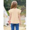 imageImily Bela Girls Ruffle Sleeve Shirts Summer Crewneck Eyelet Tee Tops Casual Cute Blouse 415 YearsApricot