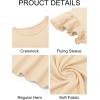 imageImily Bela Girls Ruffle Sleeve Shirts Summer Crewneck Eyelet Tee Tops Casual Cute Blouse 415 YearsApricot
